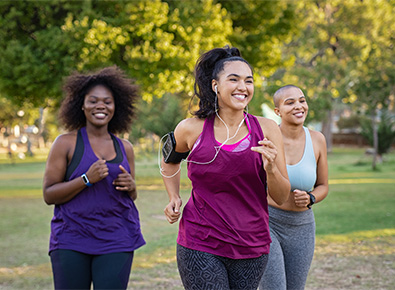 Group of people jogging
